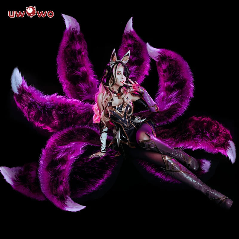 2025 League of Legend Cosplay Ahri Costume LOL Coven Ahri Costume with Ears Halloween Costume Ahri Witch Women Dress