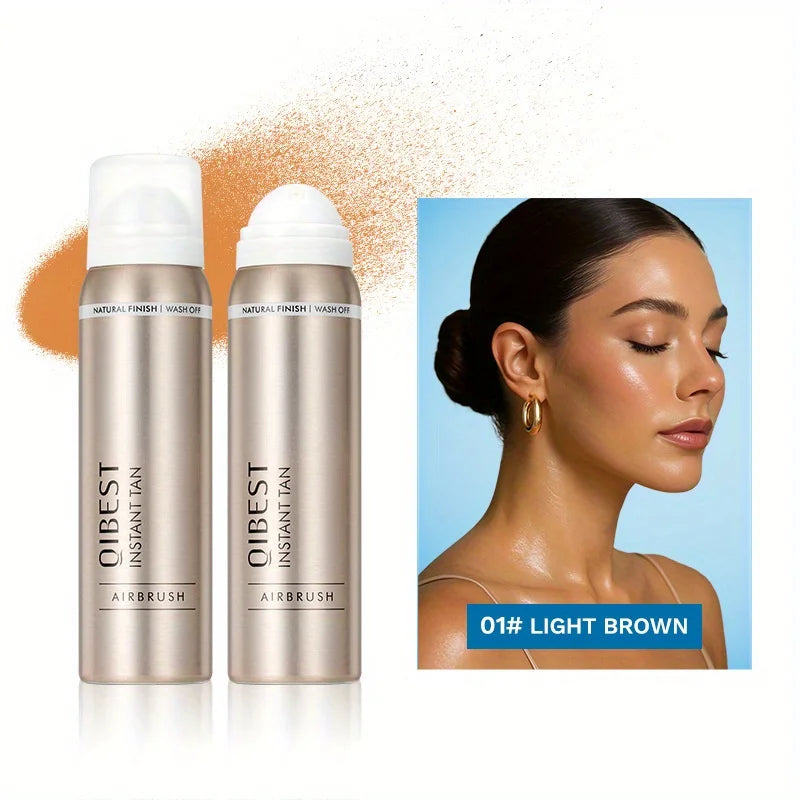 Black spray for face and body, no sun, self-blackening bronzed skin, gentle moisturizing skin care spray