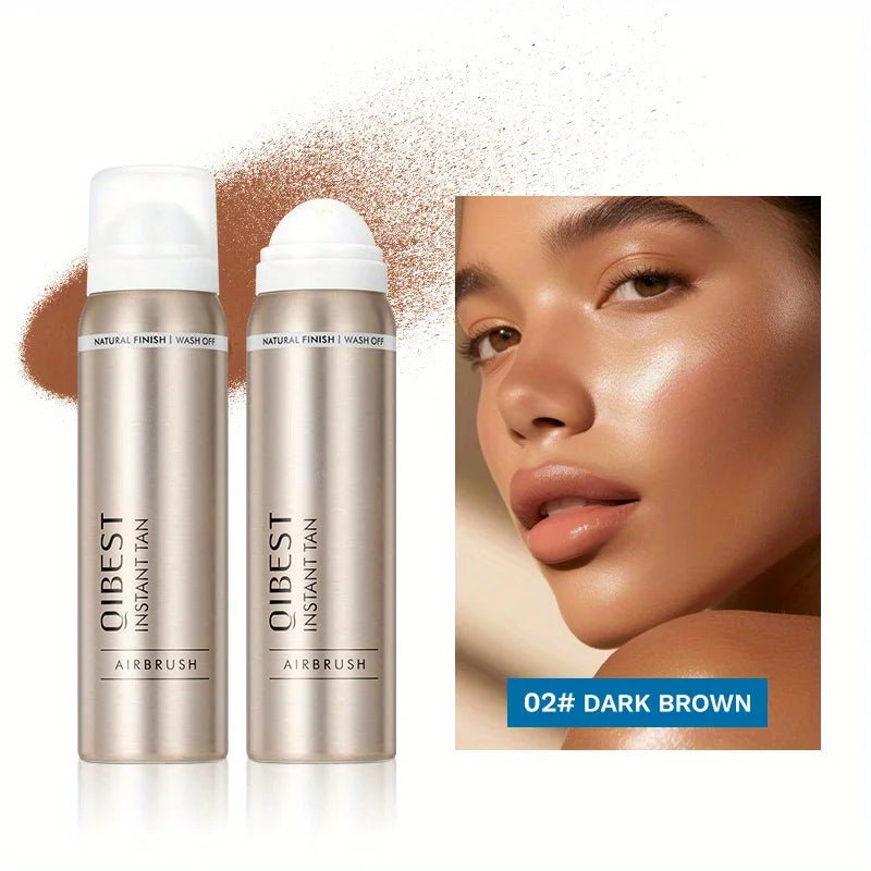 Black spray for face and body, no sun, self-blackening bronzed skin, gentle moisturizing skin care spray