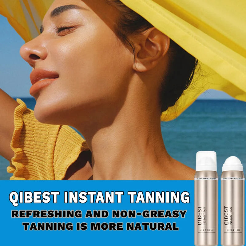 Black spray for face and body, no sun, self-blackening bronzed skin, gentle moisturizing skin care spray