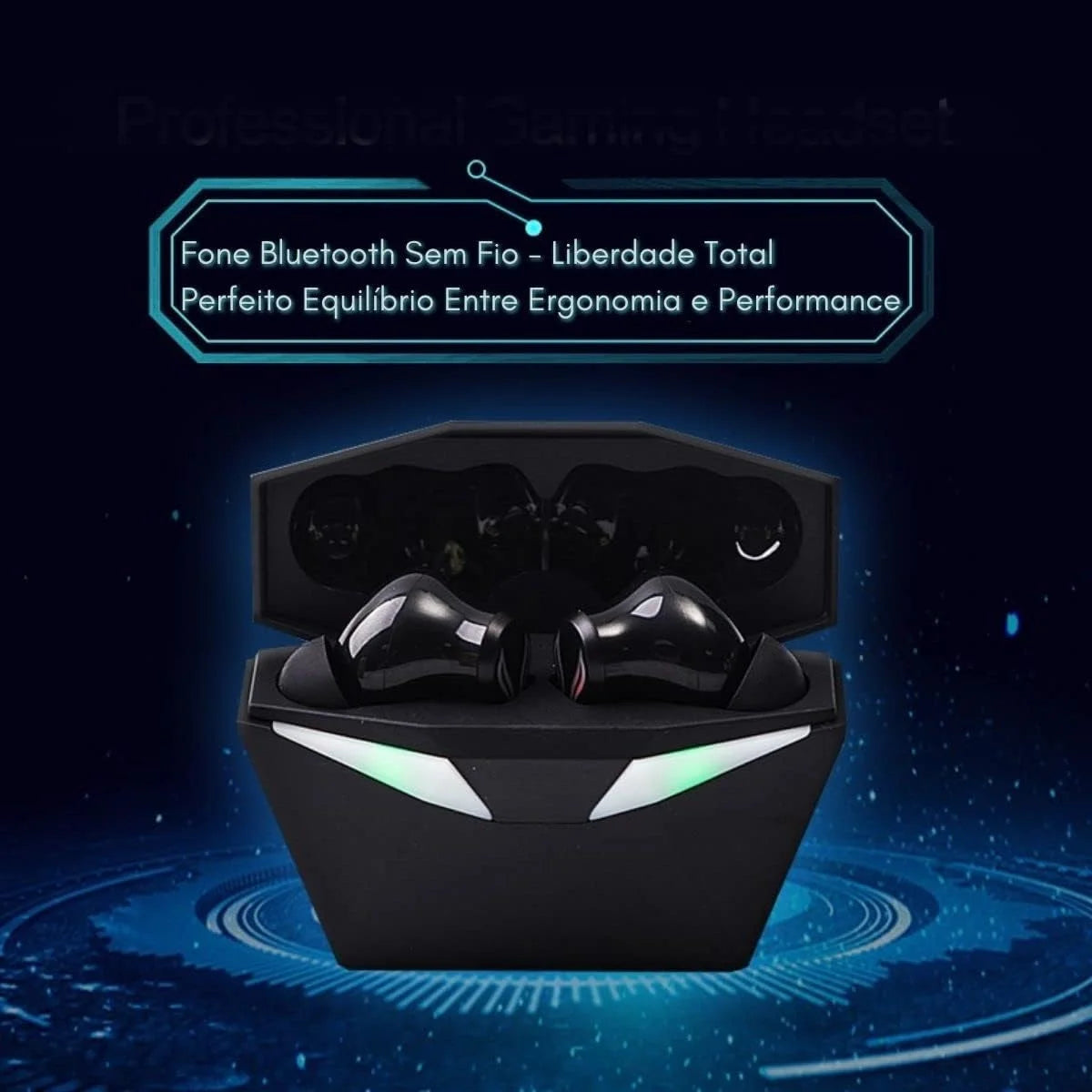 IT-BLUE LE-2406 Wireless Bluetooth Earphones – In-Ear Stereo Headset for Gaming, Gym, Running & Training with Microphone, LED Display, and Up to 8H Battery