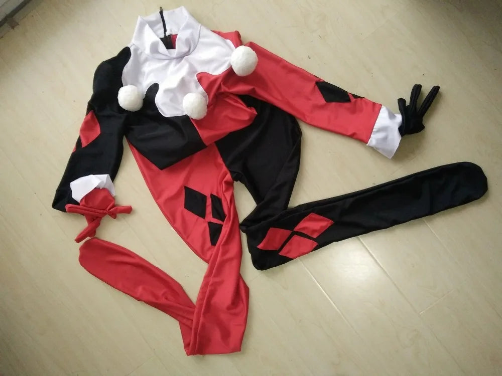Classic Harley Quinn Costume for Adults – Halloween, Cosplay, Fancy Dress for Women