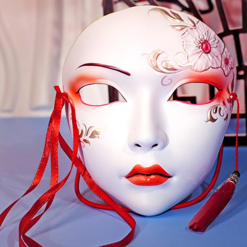 Cosplay Party Chinese Style Masks Anime Mask Hanfu Costume Accessories Carnival Masquerade Mask Halloween Role Play Party Decor