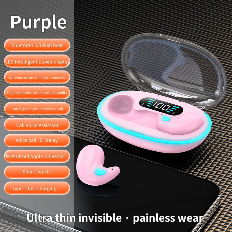 Invisible Comfort Sleep Earbuds – Long Playtime, Noise-Proof, Ergonomic Fit
