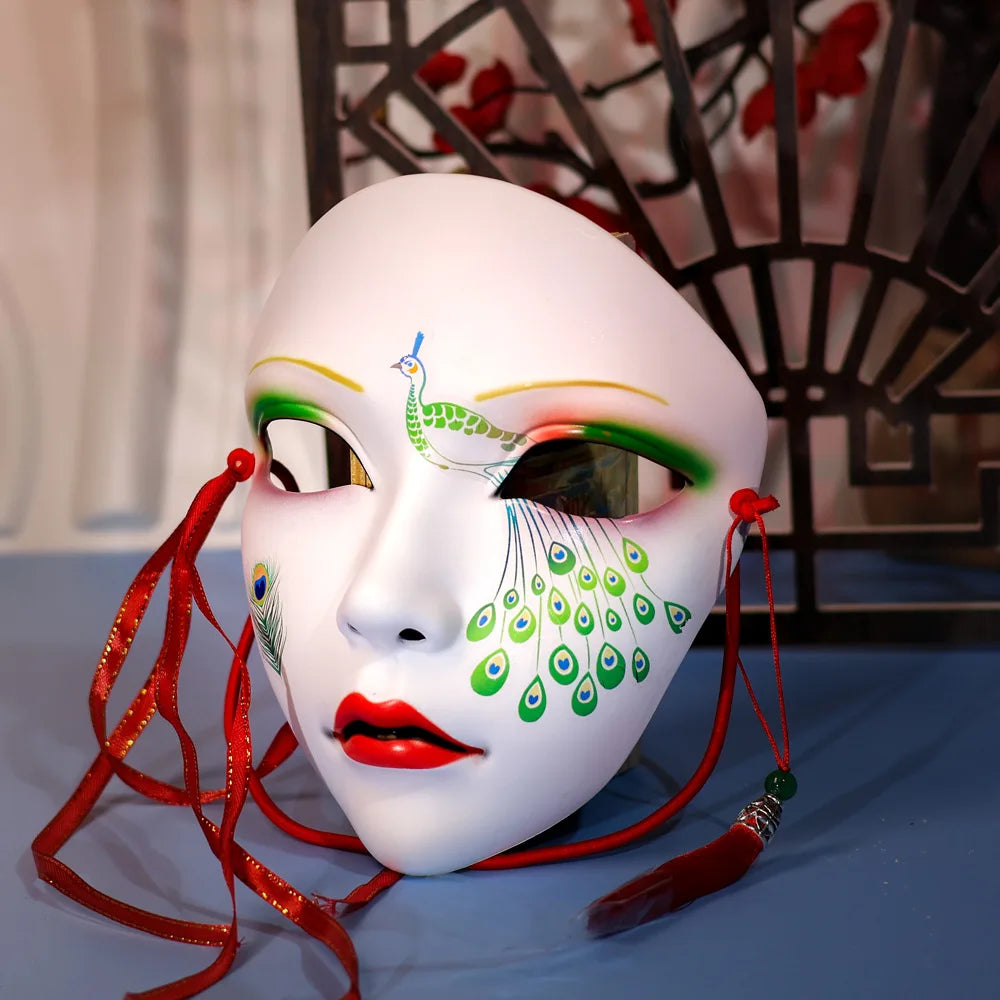 Cosplay Party Chinese Style Masks Anime Mask Hanfu Costume Accessories Carnival Masquerade Mask Halloween Role Play Party Decor