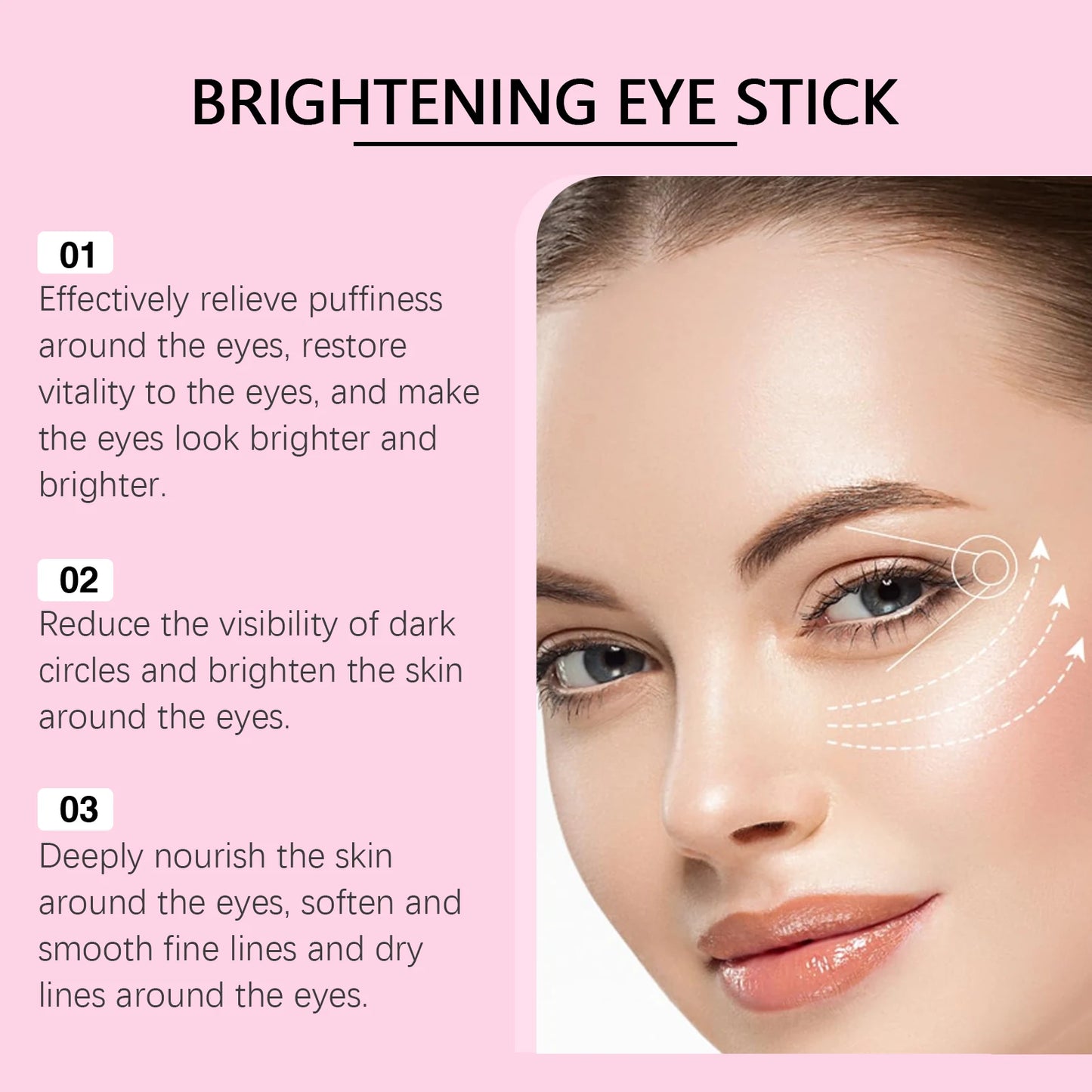 Brightening Eye Cream Stick Lightening Fine Lines Fade Dark Circles Bags Firming Moisturizing Hydrating Moisturizing Eye Cream