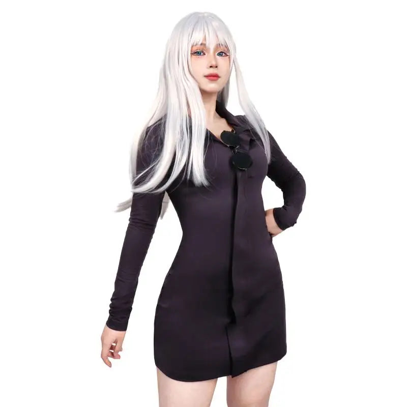 Gojo Satoru Cosplay Costume for Women – WENHAM Purple Dress with Glasses, Anime Party & Halloween Outfit