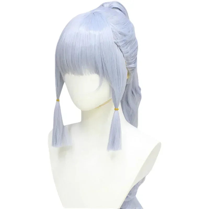 2025 Halloween Costumes de cosplay Kamisato Ayaka, jeu d'impact Genshin, poudre bleue, cheveux blancs, exposition d'anime,