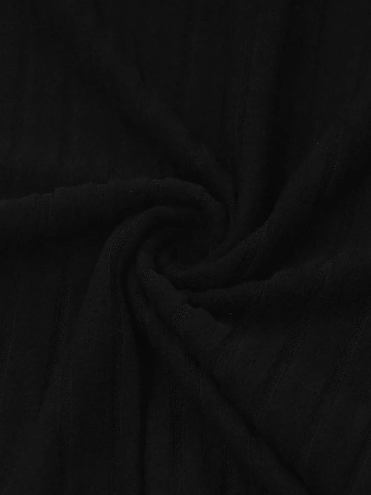 Black Mini Bodycon Dress – Turtleneck Long Sleeve Sheath Dress for Women, Party, Club & Elegant Daily Wear