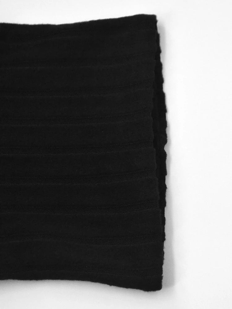 Black Mini Bodycon Dress – Turtleneck Long Sleeve Sheath Dress for Women, Party, Club & Elegant Daily Wear