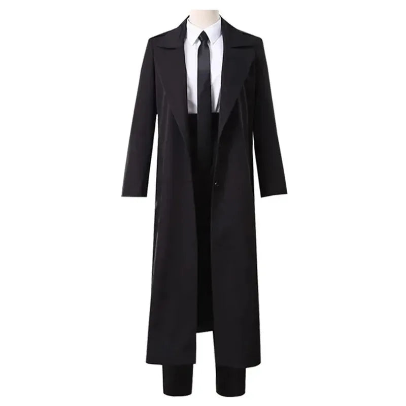 Makima Cosplay Costume Set – Chainsaw Man Anime Outfit for Men & Women (Shirt, Tie, Pants, Trench Coat)