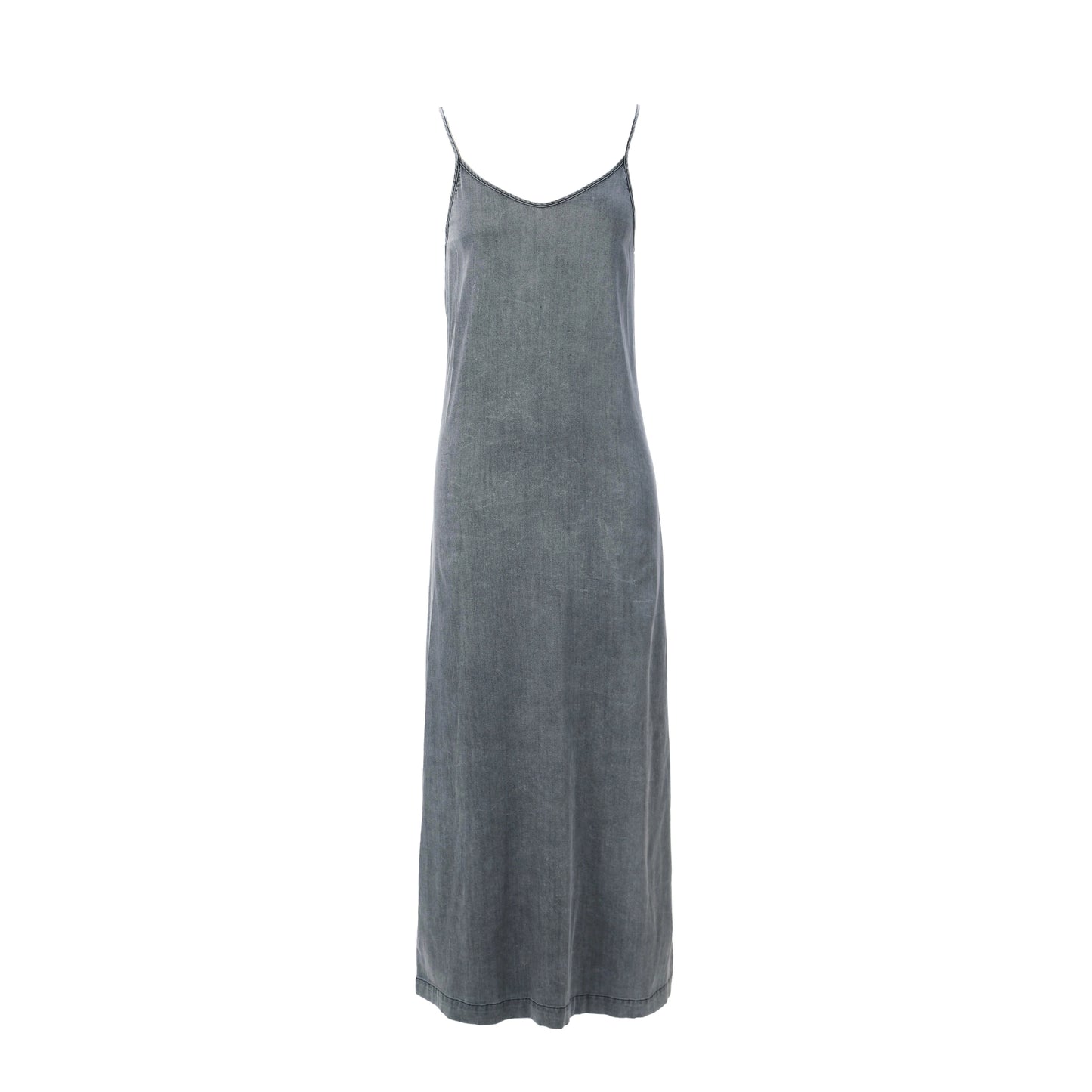 SOUTH TAO Lightweight Denim Wrap Blouse & Slip Dress – Women’s Ankle-Length A-Line Dress with Spaghetti Straps, Casual Spring Outfit