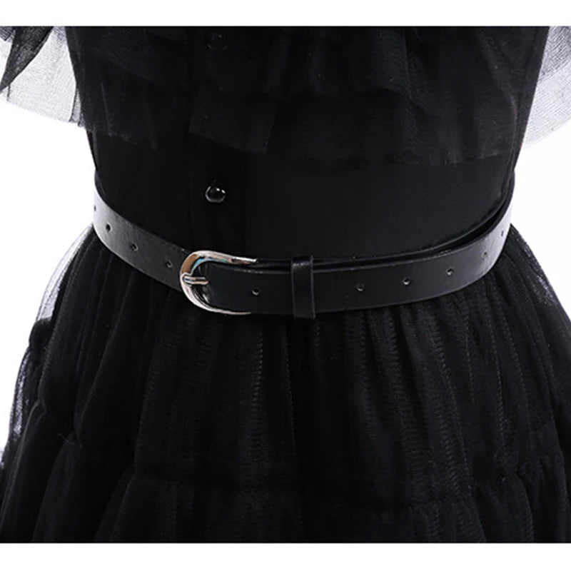 Wednesday Cosplay Costume With Accessories Children Perform Dress Girls Party Dresses For Halloween Carnival Girl Princess Dress