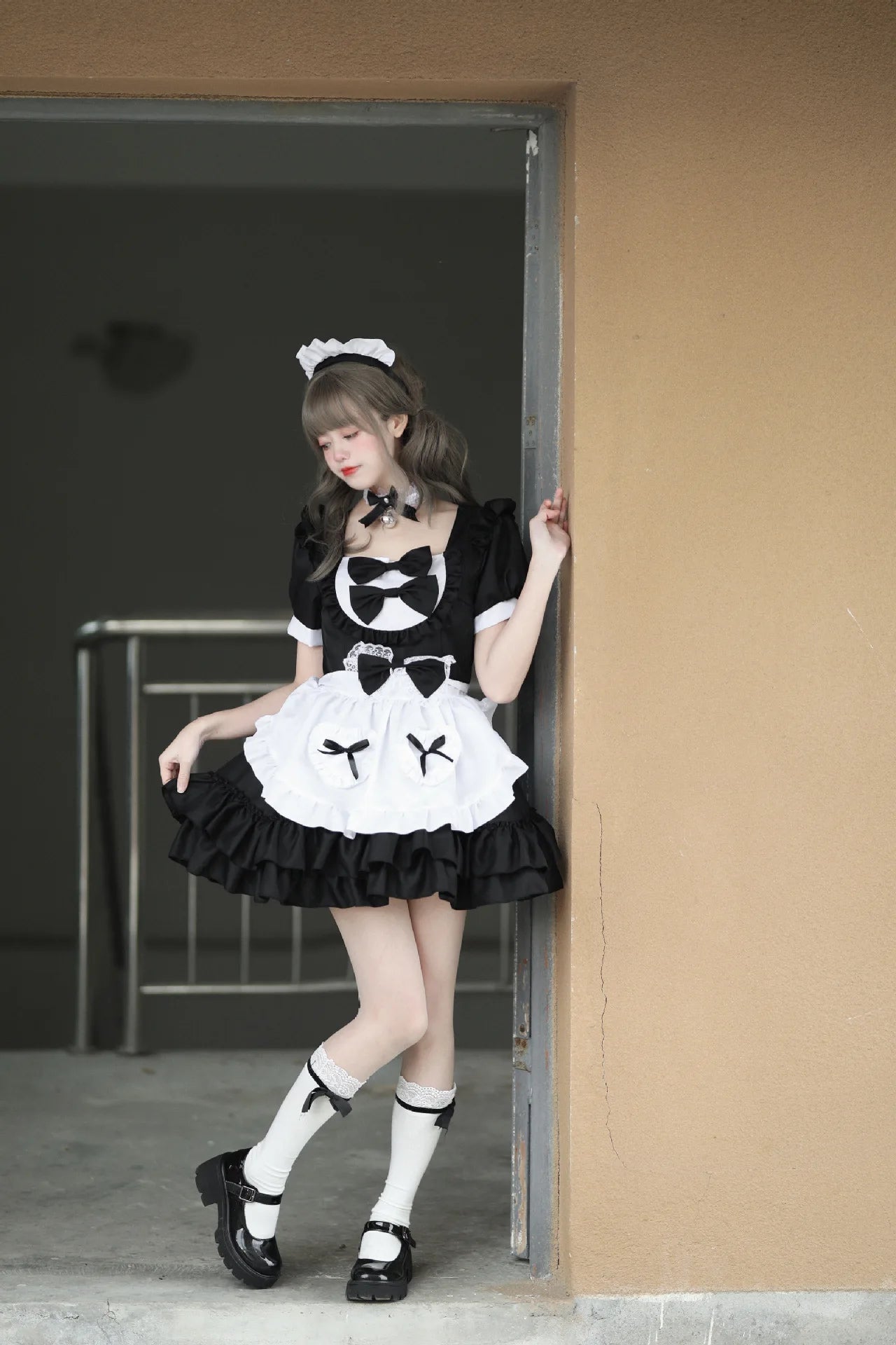 Cosplay Costumes Japanese Soft Girl Maid Wear Ladies Dress Cute Pink Lolita Uniform Suit Cos Clothing Women Skirt Bow Gift Sets