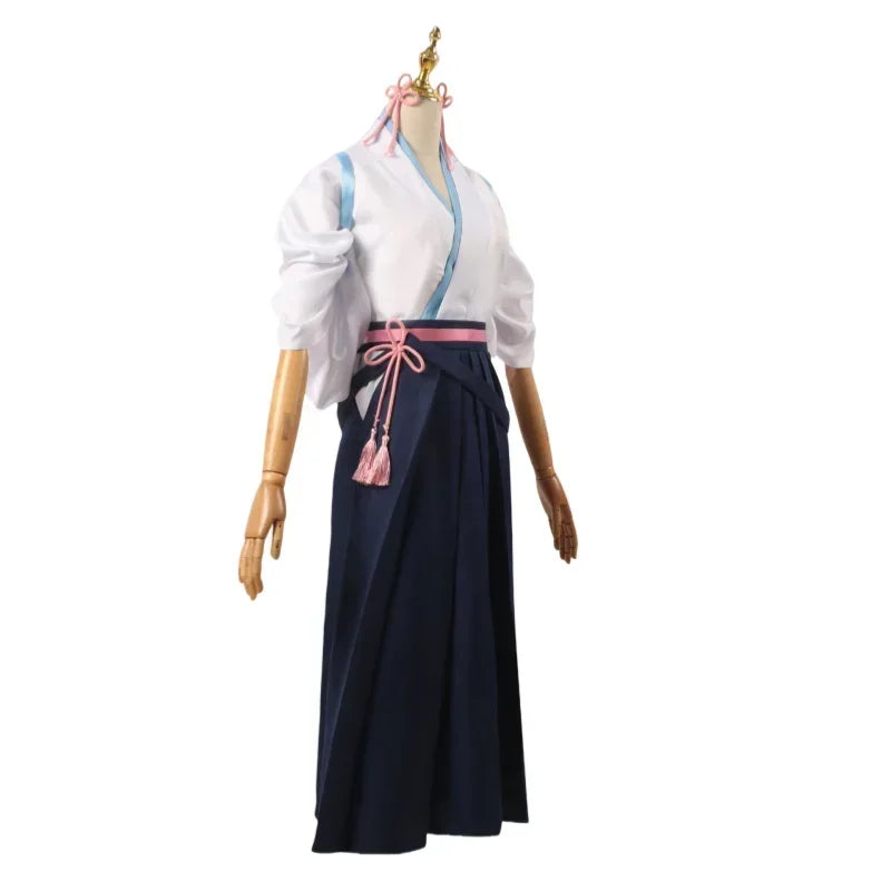 2025 Halloween Costumes de cosplay Kamisato Ayaka, jeu d'impact Genshin, poudre bleue, cheveux blancs, exposition d'anime,
