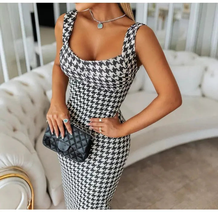 Elegant Bodycon Dress – Sexy Sleeveless Sheath Dress for Women, Slim Fit Evening, Party & Casual Summer Fashion 2024