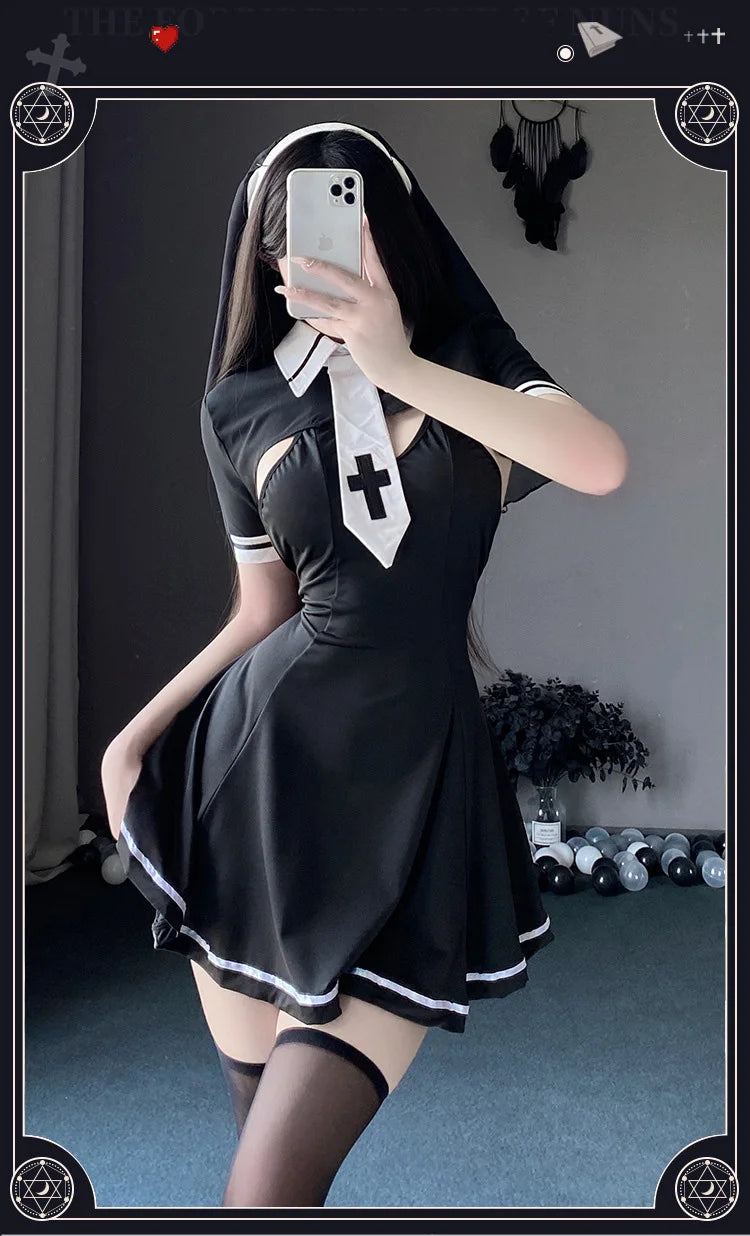 Cosplay costumes Sexy lingerie Role playing women's clothing tight fitting stockings passionate halloween call of the night xxx