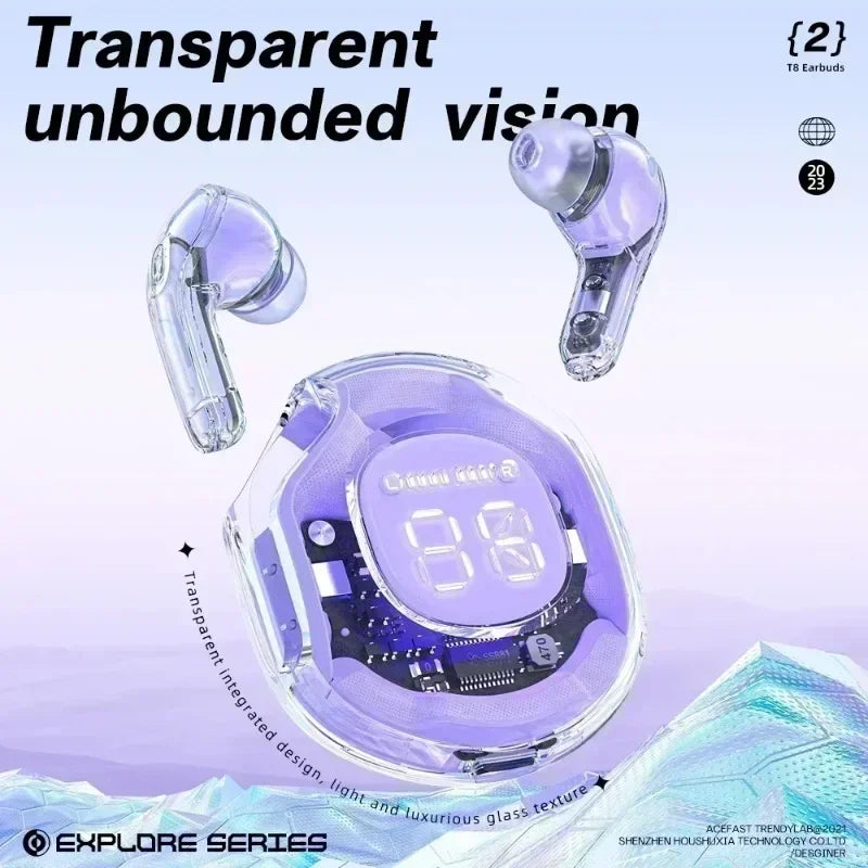 T8 Bluetooth 5.3 Gaming & Sports Earbuds with Deep Bass, Noise Reduction, and Charging Case