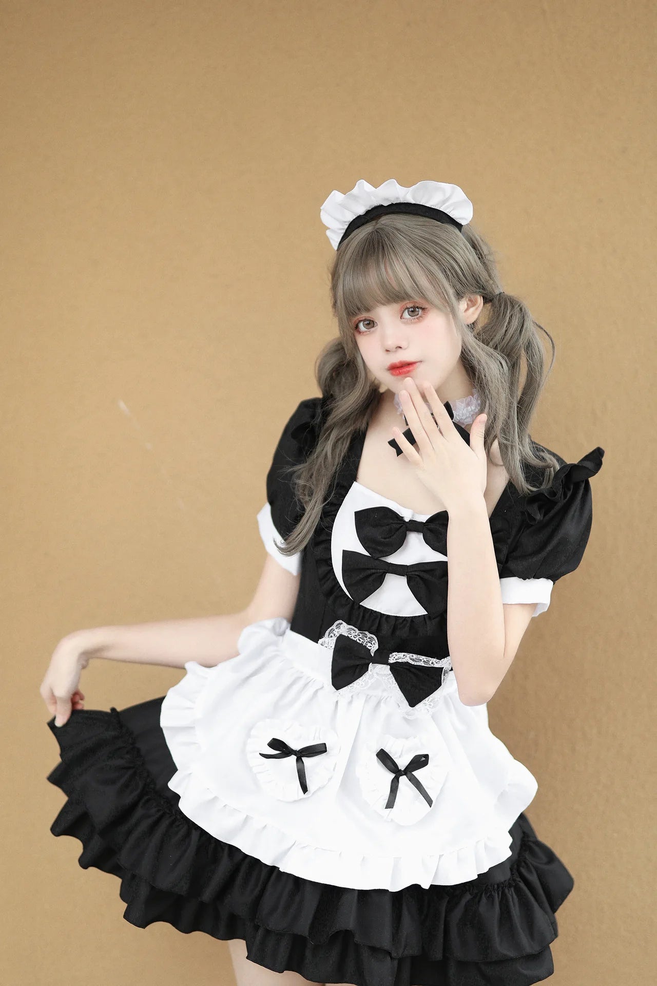 Cosplay Costumes Japanese Soft Girl Maid Wear Ladies Dress Cute Pink Lolita Uniform Suit Cos Clothing Women Skirt Bow Gift Sets