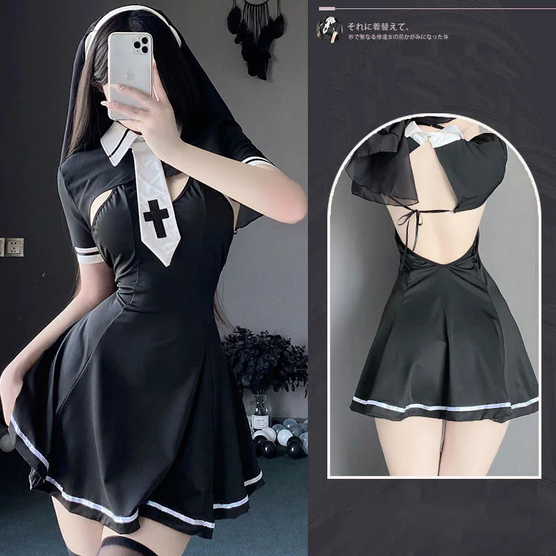 Cosplay costumes Sexy lingerie Role playing women's clothing tight fitting stockings passionate halloween call of the night xxx