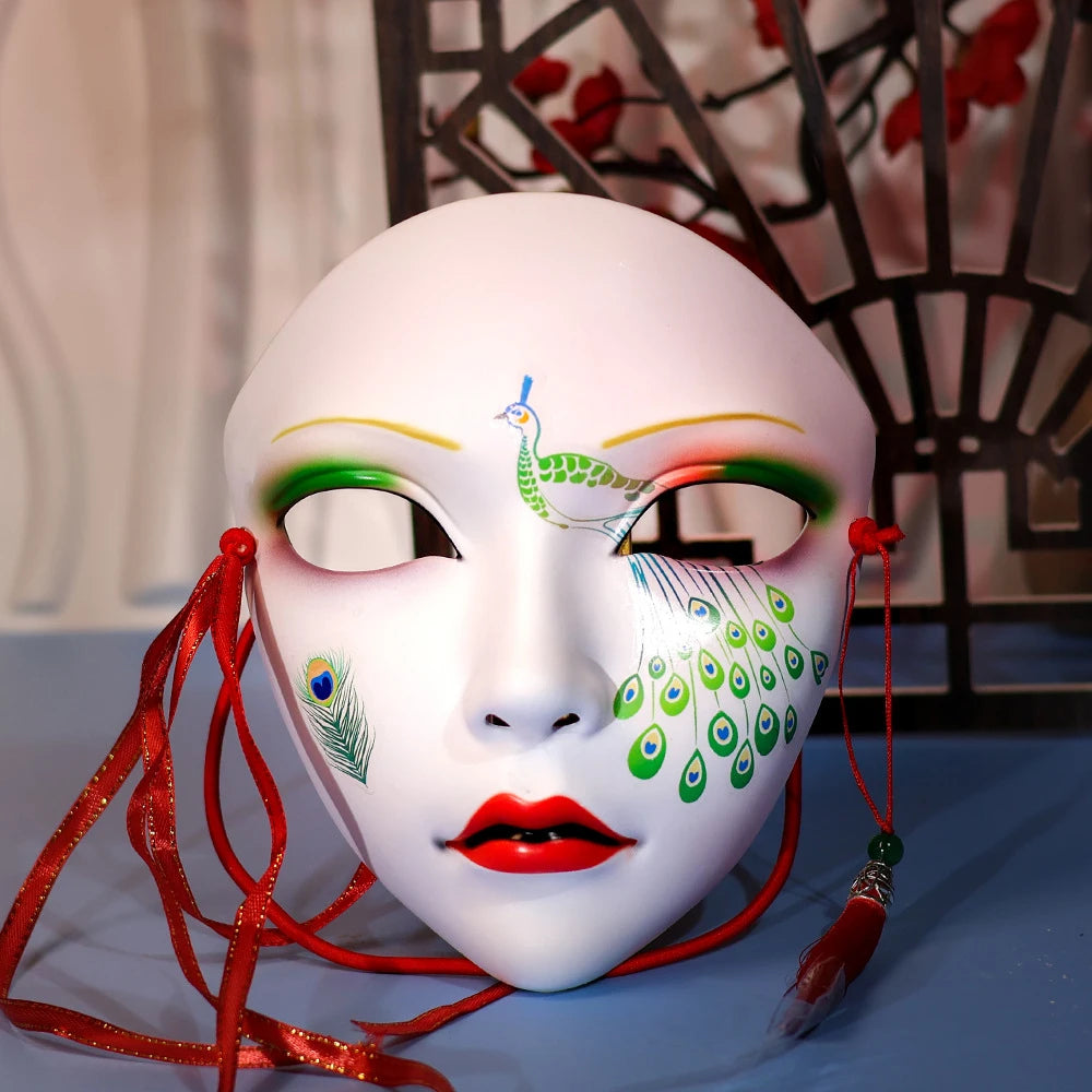 Cosplay Party Chinese Style Masks Anime Mask Hanfu Costume Accessories Carnival Masquerade Mask Halloween Role Play Party Decor