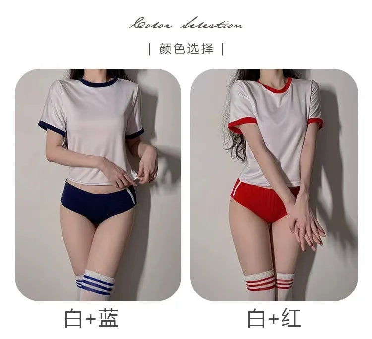 Cosplay Costumes School Student Uniform Role Play Apparel Women Cute Mini Skirt Tight Blouse Set College Girl Anime Stage Show