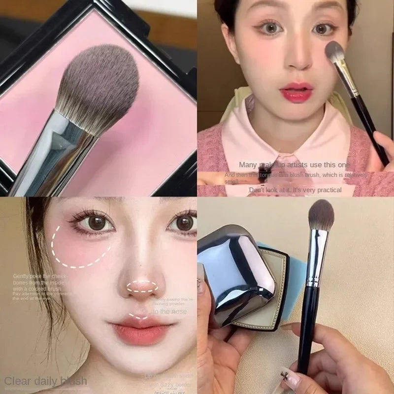 Karsyngirl Luxury Peach Heart Blush Brush – Compact and Precise Makeup Tool for Flawless Cheek Definition and Glow