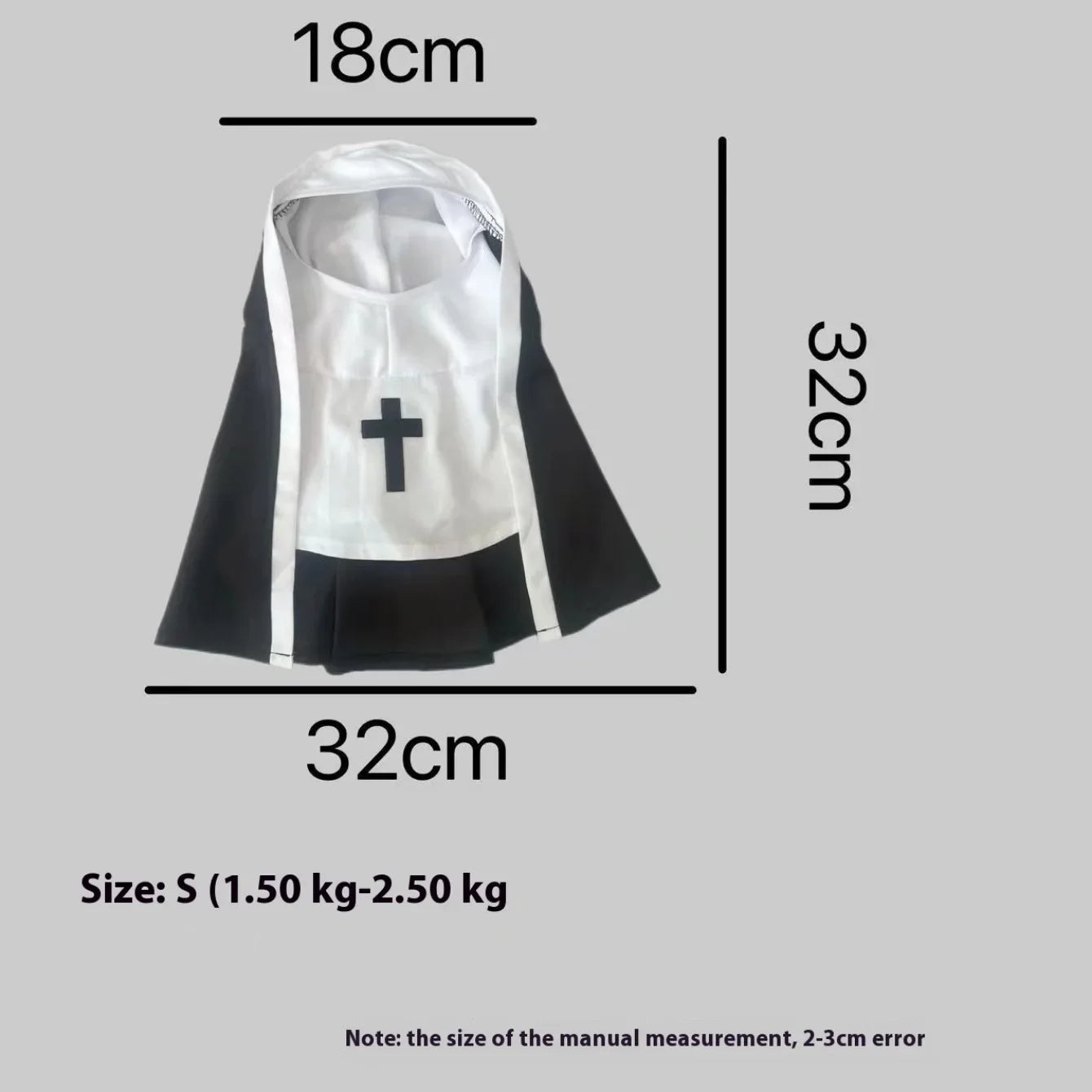 Kawaii Pet Costume 2025 – Cat & Dog Cosplay Nun Cloak Dress for Fun & Creative Play