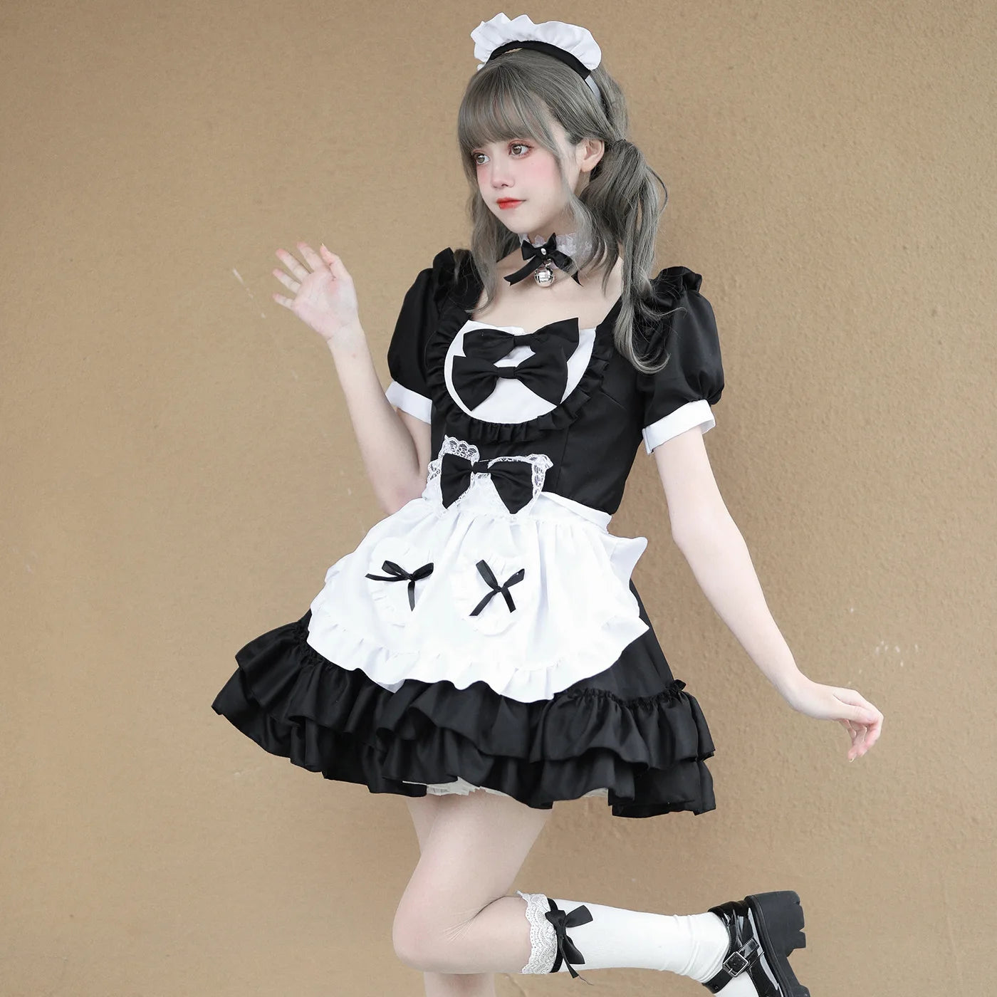 Cosplay Costumes Japanese Soft Girl Maid Wear Ladies Dress Cute Pink Lolita Uniform Suit Cos Clothing Women Skirt Bow Gift Sets