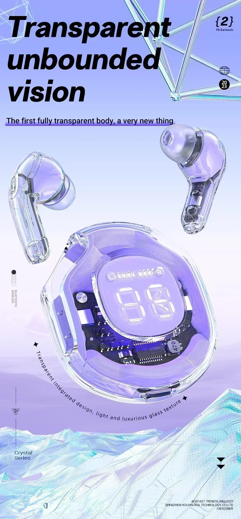 T8 Bluetooth 5.3 Gaming & Sports Earbuds with Deep Bass, Noise Reduction, and Charging Case