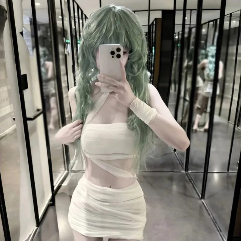 Anime Cosplay Wig Yoshimura Eto – Long Green Gradient Hair And Suit for Tokyo Ghoul Costumes