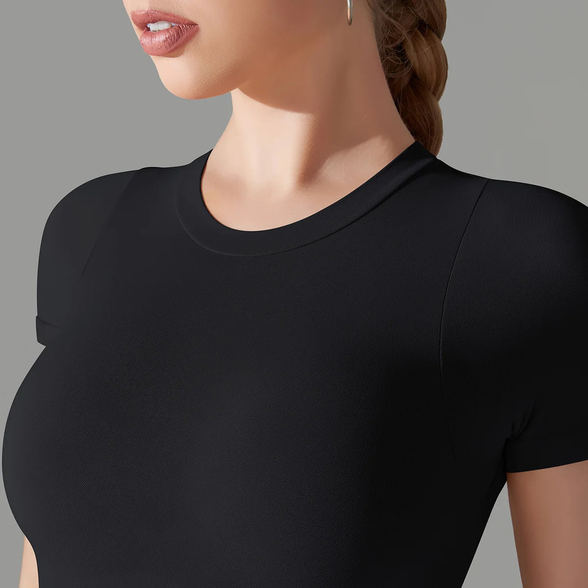Pmwrun Women's Active Wear Seamless Shapewear Short Sleeve Bodysuit Shaping Sports Beauty Yoga Dress