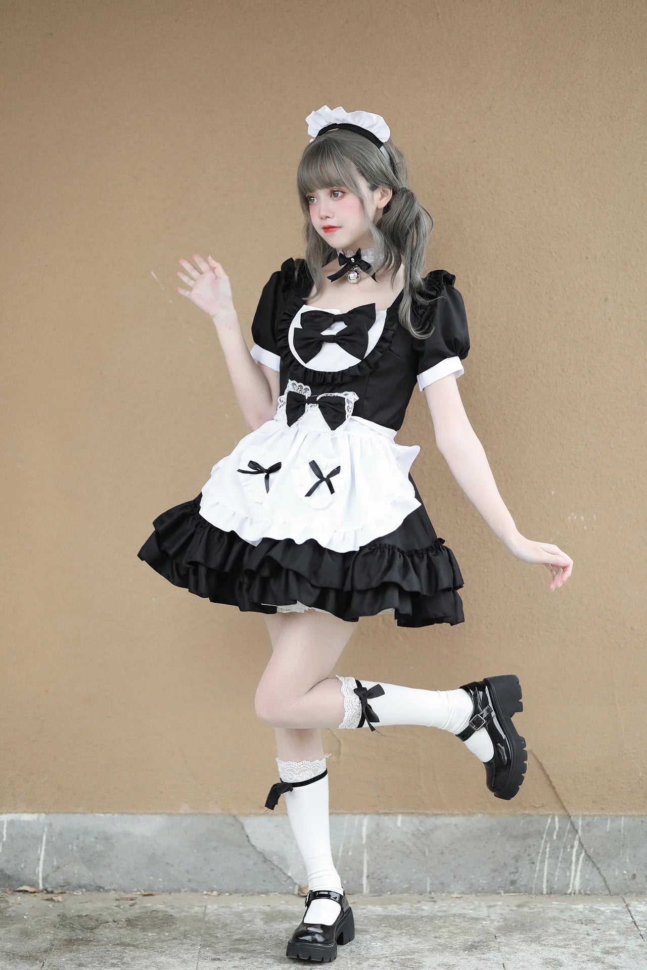Cosplay Costumes Japanese Soft Girl Maid Wear Ladies Dress Cute Pink Lolita Uniform Suit Cos Clothing Women Skirt Bow Gift Sets