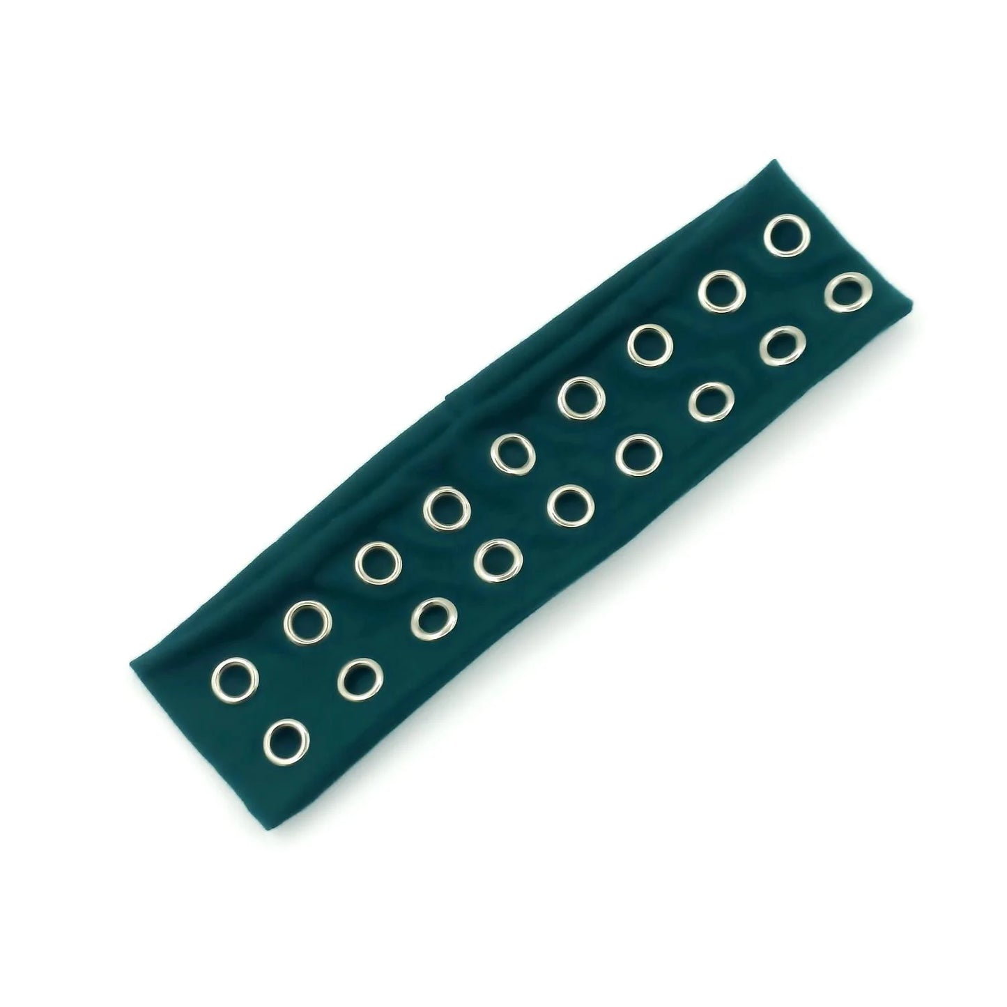 Punk Girl Hollowed Out Eyelets Wide Elastic Headband Stretchy Metal Rock Steampunk for Sports Headbands Hair Accessories