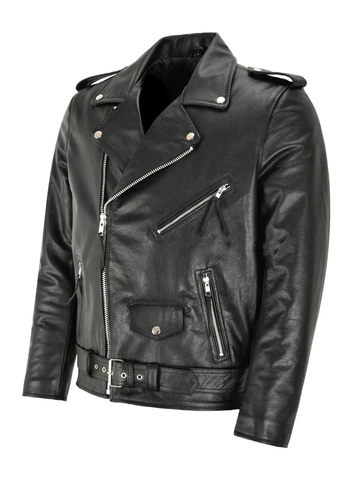 Gothic Punk Men’s Faux Leather Jacket – Slim Fit Motorcycle Coat, Medieval Cosplay Outerwear