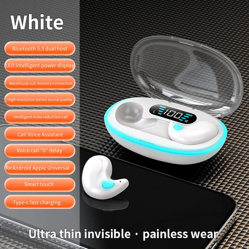 Invisible Comfort Sleep Earbuds – Long Playtime, Noise-Proof, Ergonomic Fit