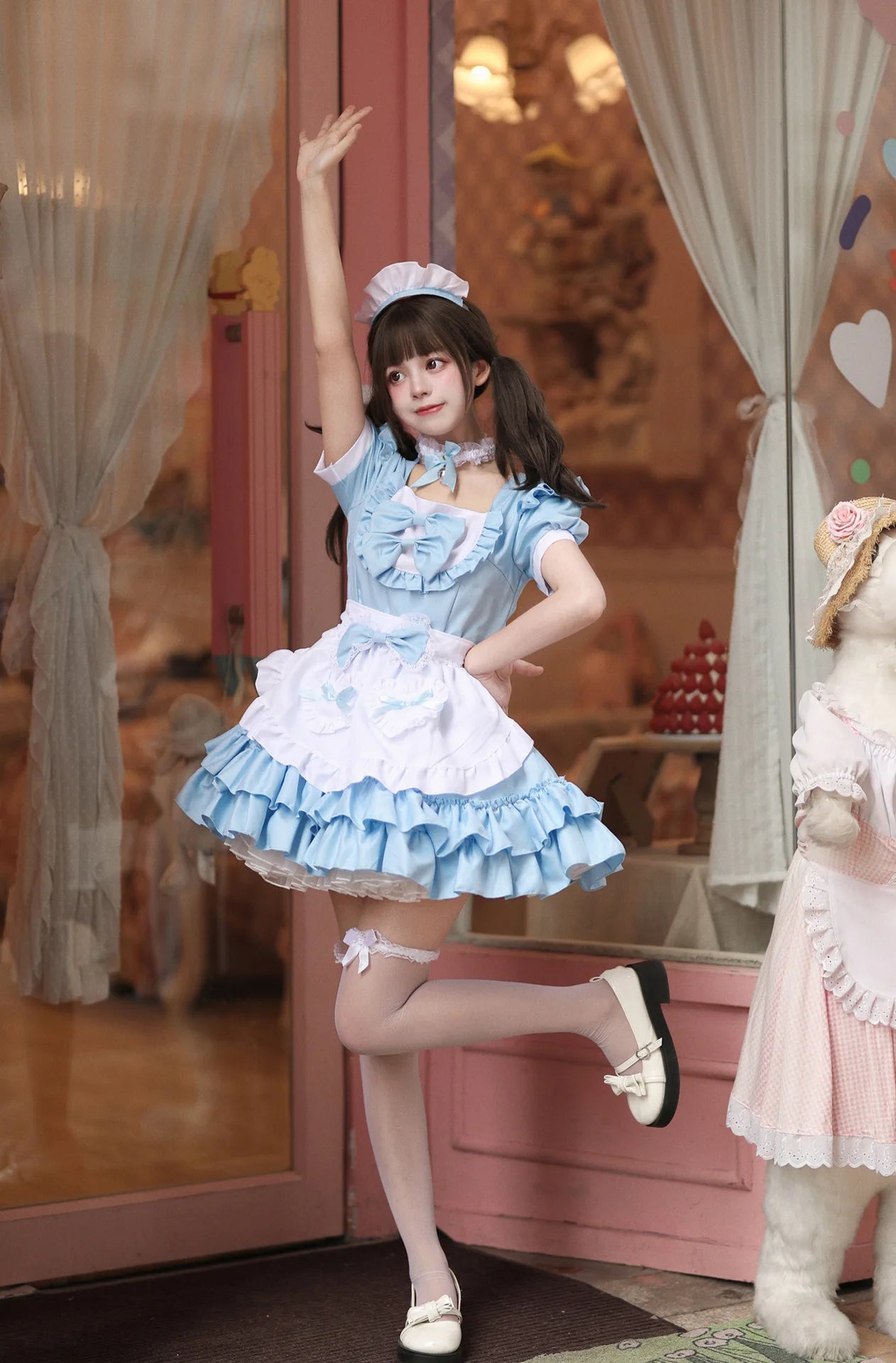 Cosplay Costumes Japanese Soft Girl Maid Wear Ladies Dress Cute Pink Lolita Uniform Suit Cos Clothing Women Skirt Bow Gift Sets