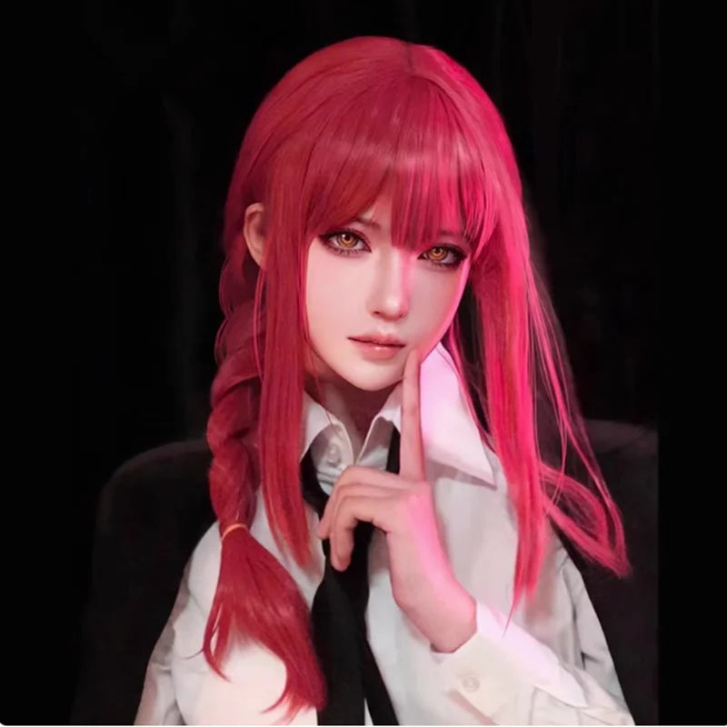 Makima Cosplay Costume Set – Chainsaw Man Anime Outfit for Men & Women (Shirt, Tie, Pants, Trench Coat)