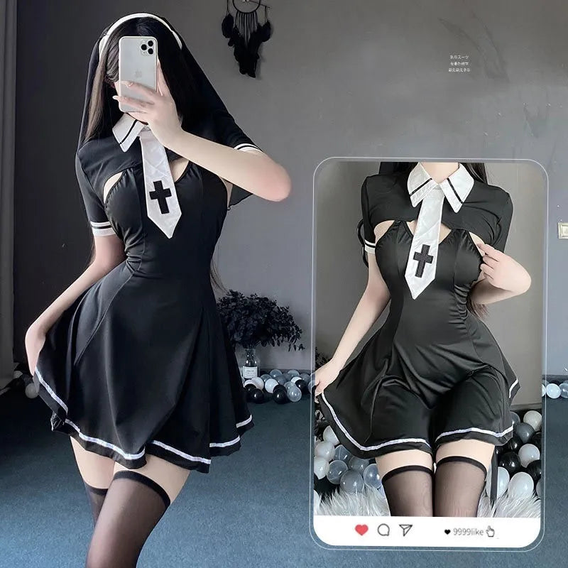 Cosplay costumes Sexy lingerie Role playing women's clothing tight fitting stockings passionate halloween call of the night xxx