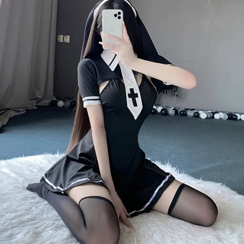 Cosplay costumes Sexy lingerie Role playing women's clothing tight fitting stockings passionate halloween call of the night xxx