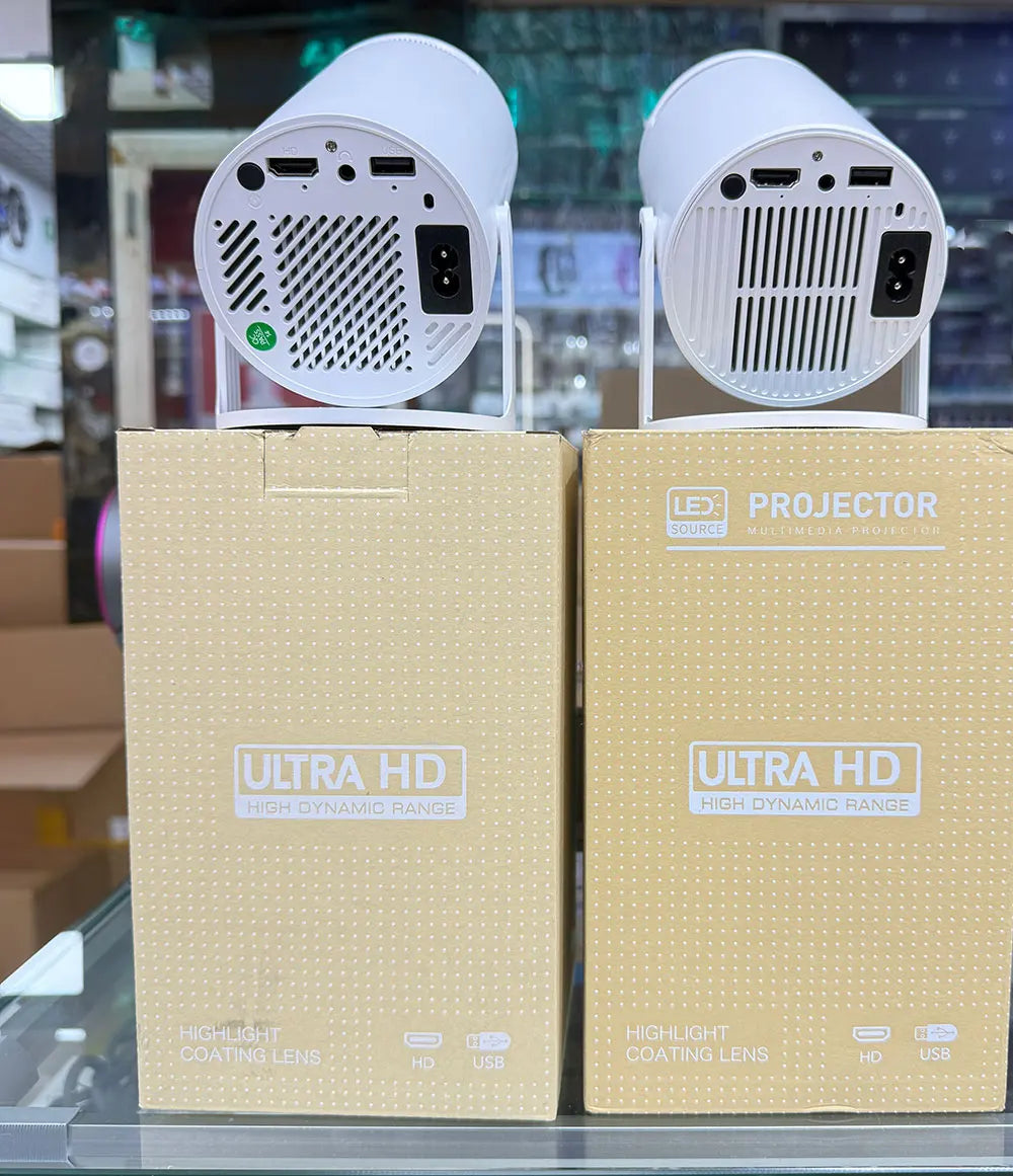 Projector For Android 12 Wifi 120ANSI lumens BT5.2 720P 1280*620P Home Cinema Outdoor Small-scale Projetor 180° Degree Rotation