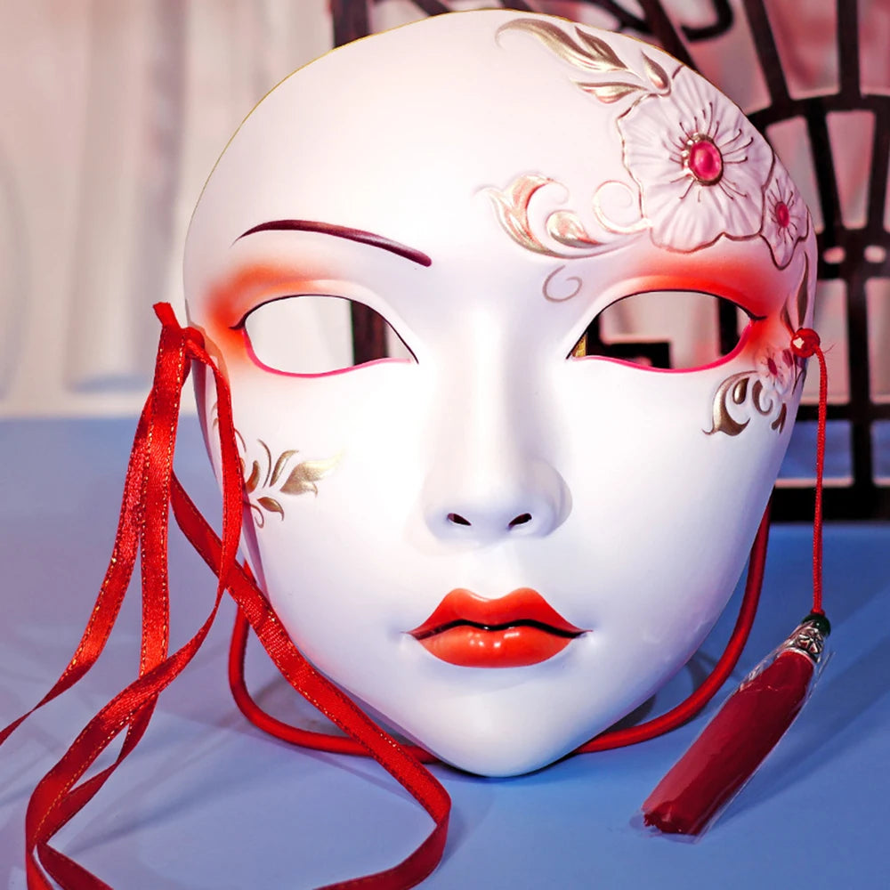 Cosplay Party Chinese Style Masks Anime Mask Hanfu Costume Accessories Carnival Masquerade Mask Halloween Role Play Party Decor