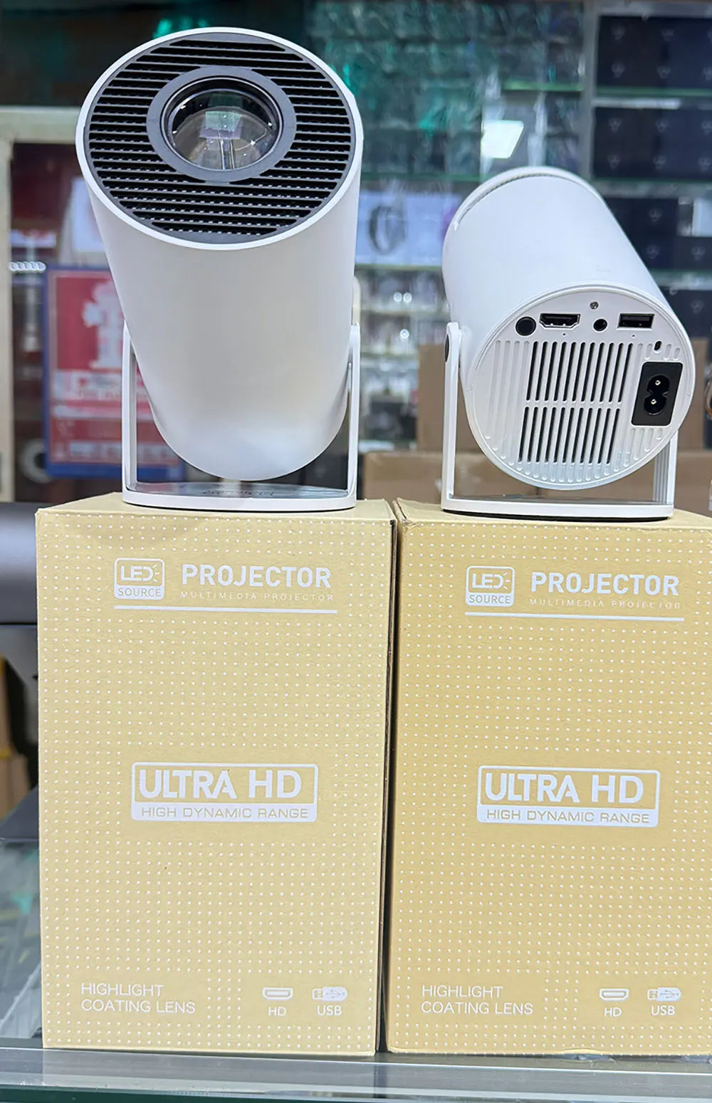 Projector For Android 12 Wifi 120ANSI lumens BT5.2 720P 1280*620P Home Cinema Outdoor Small-scale Projetor 180° Degree Rotation