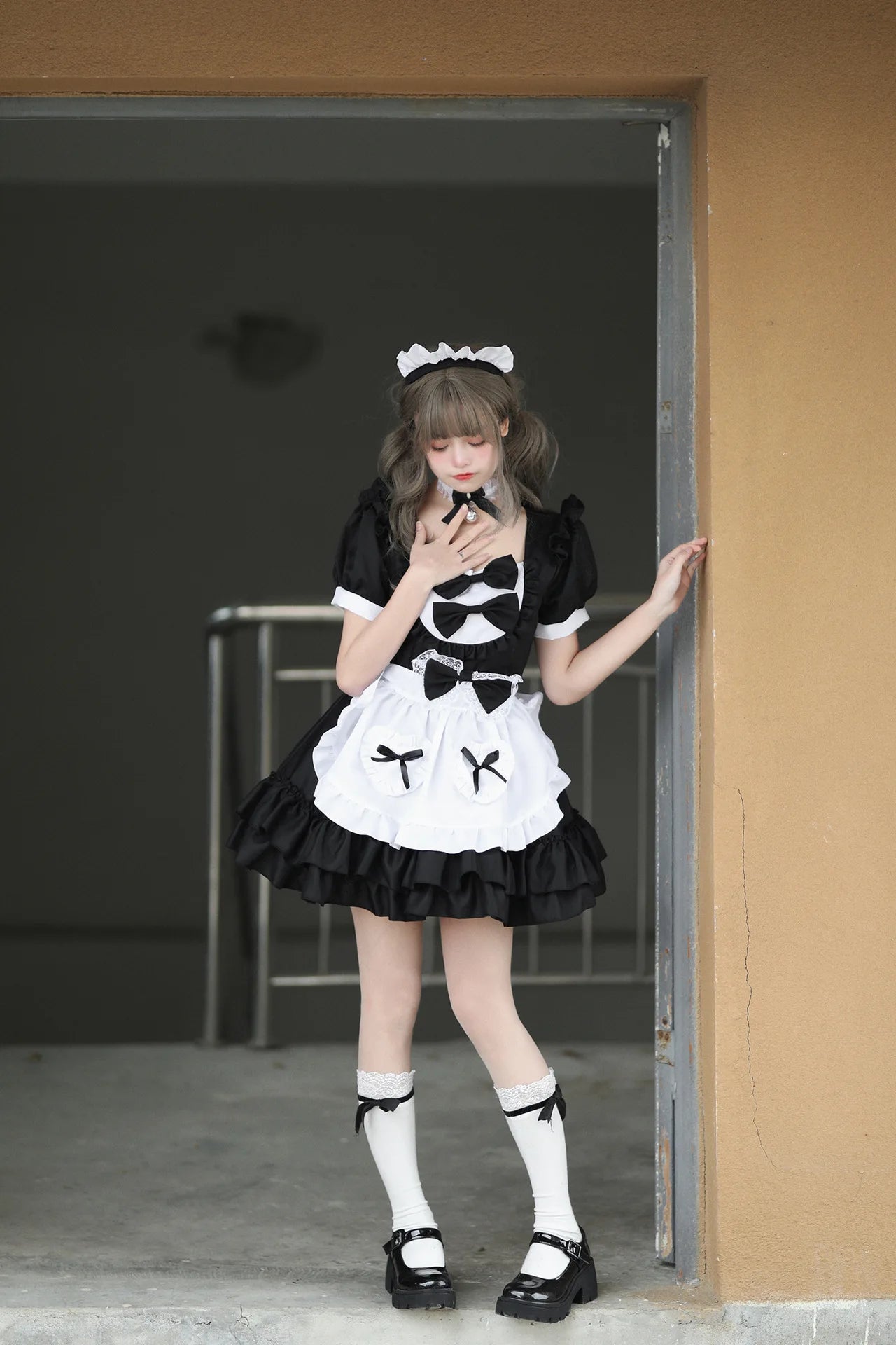 Cosplay Costumes Japanese Soft Girl Maid Wear Ladies Dress Cute Pink Lolita Uniform Suit Cos Clothing Women Skirt Bow Gift Sets