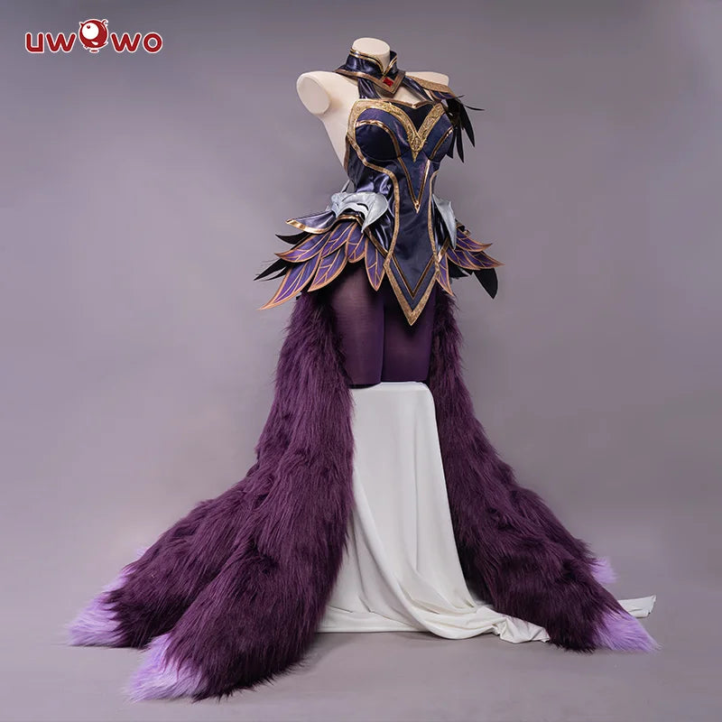 2025 League of Legend Cosplay Ahri Costume LOL Coven Ahri Costume with Ears Halloween Costume Ahri Witch Women Dress