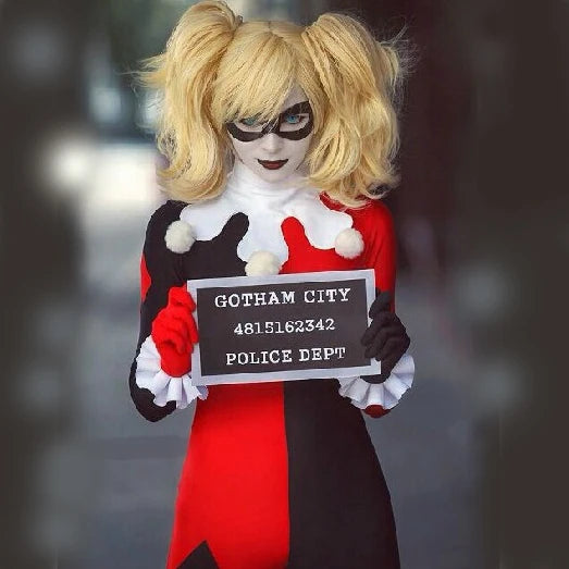 Classic Harley Quinn Costume for Adults – Halloween, Cosplay, Fancy Dress for Women