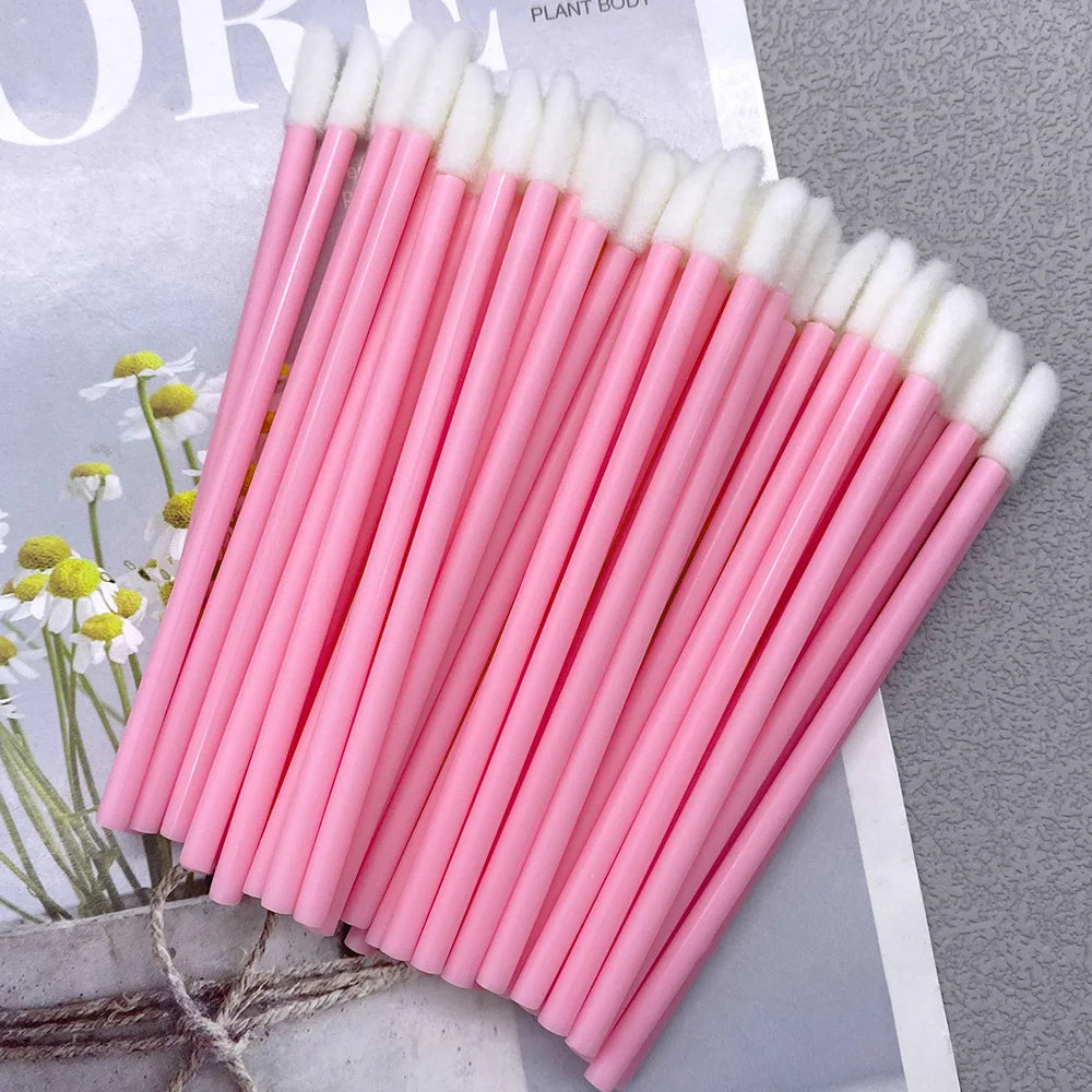 50/1000 PCS Disposable Lip Brush Women Accessories Wholesale Lipstick Gloss Wands Applicator Perfect Best Make Up Tool Hotting