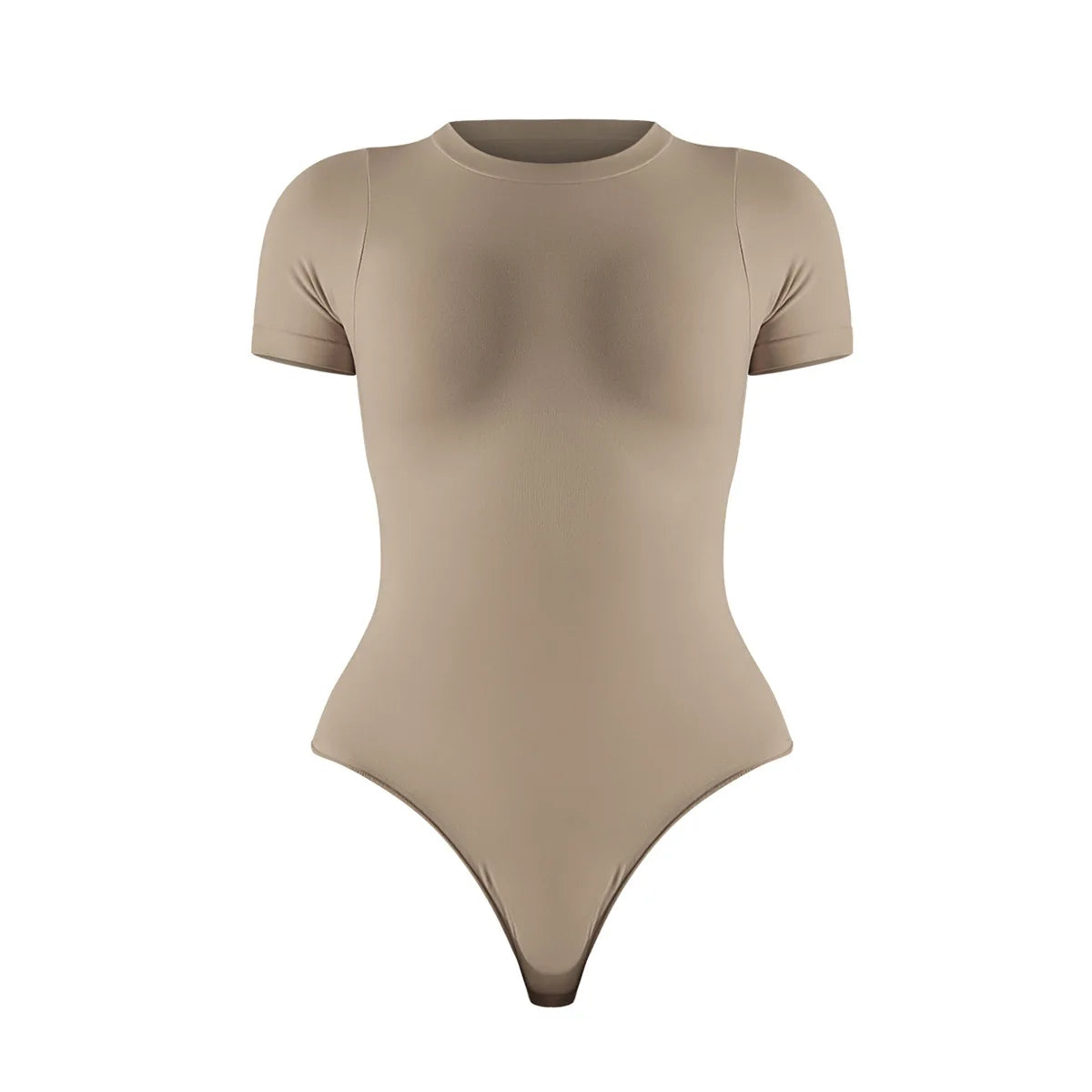 Pmwrun Women's Active Wear Seamless Shapewear Short Sleeve Bodysuit Shaping Sports Beauty Yoga Dress