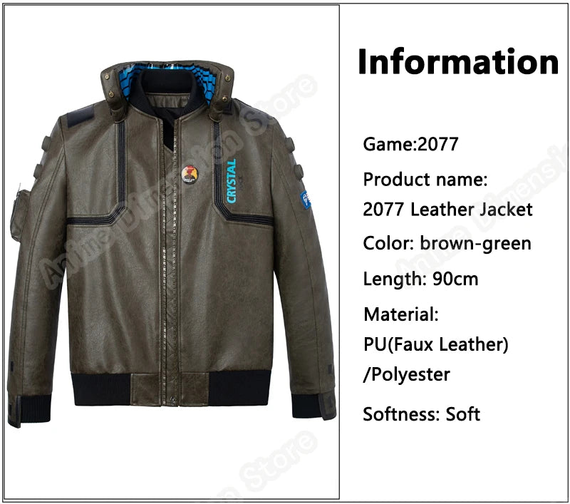 Cyberpunk 2077 Cosplay Costume Set – Futuristic Jacket, Pants, and Accessories for Roleplay, Conventions, Festivals, and Parties