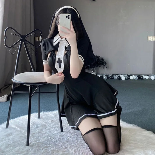 Cosplay costumes Sexy lingerie Role playing women's clothing tight fitting stockings passionate halloween call of the night xxx